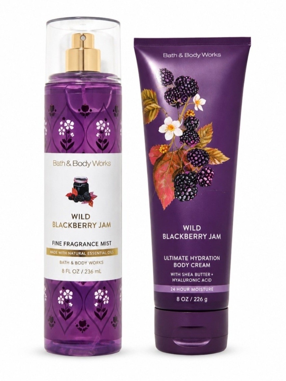 Bath & Body Works Wild Blackberry Jam Fine Fragrance Mist & Body Cream